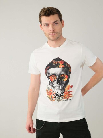 T-Shirt 'Jek' Deeluxe en blanc