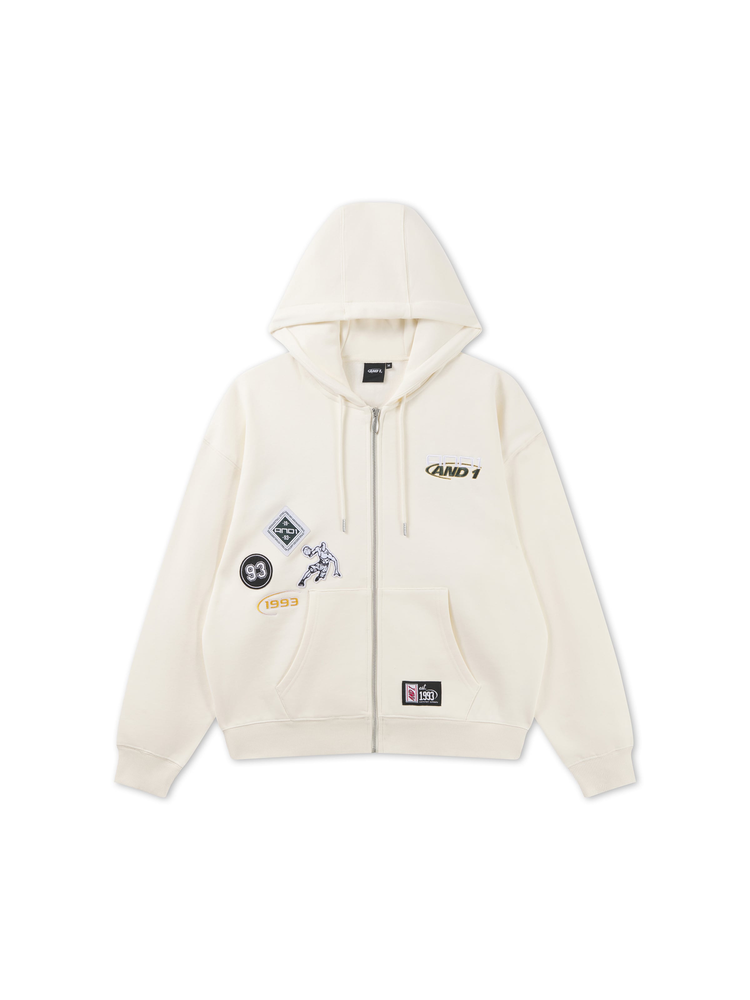 Veste de survêtement 'Respect The Game' AND1 en beige : devant