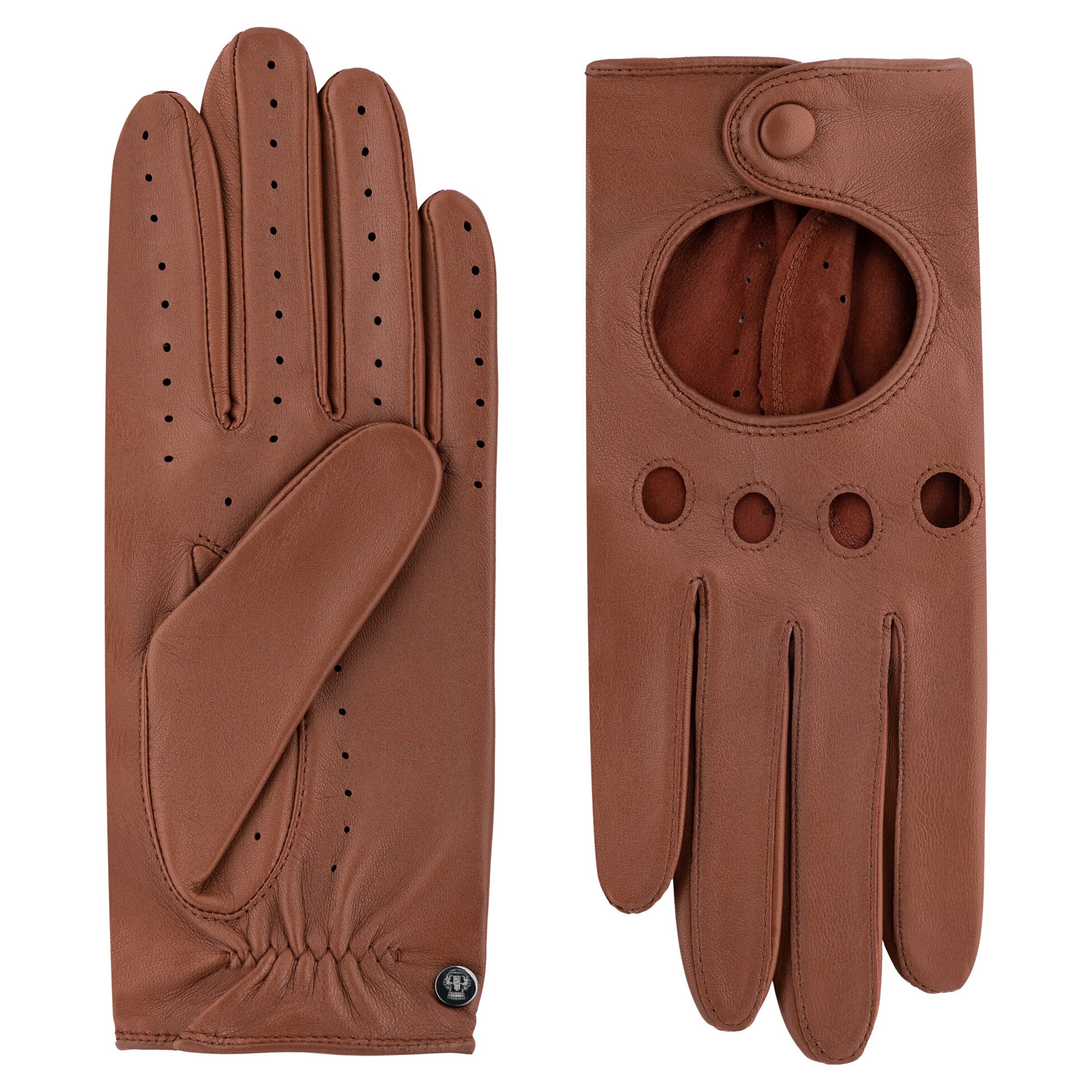 Roeckl Lederhandschuhe 'ROM AUTOFAHRER' in Braun: Vorderseite