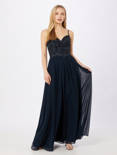 Laona Robe de soirée en bleu marine, Vue avec modèle