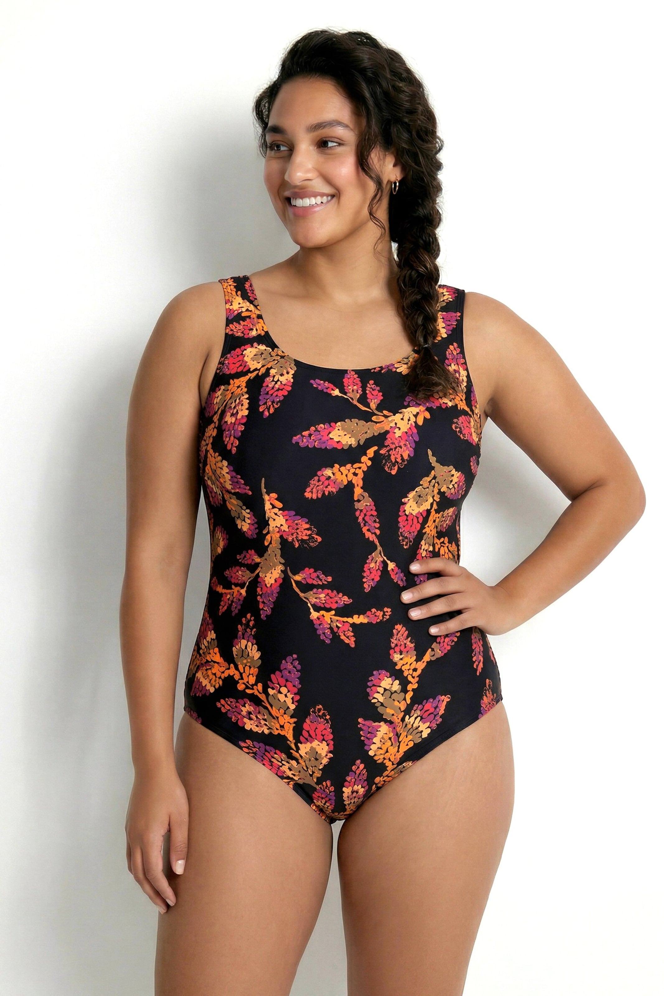 Ulla Popken Classic Swimsuit in Black