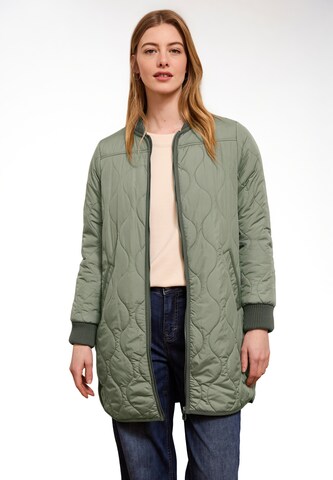 Street One Studio Between-Seasons Coat in Green: front