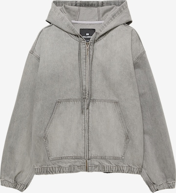 Veste de survêtement Pull&Bear en gris : devant