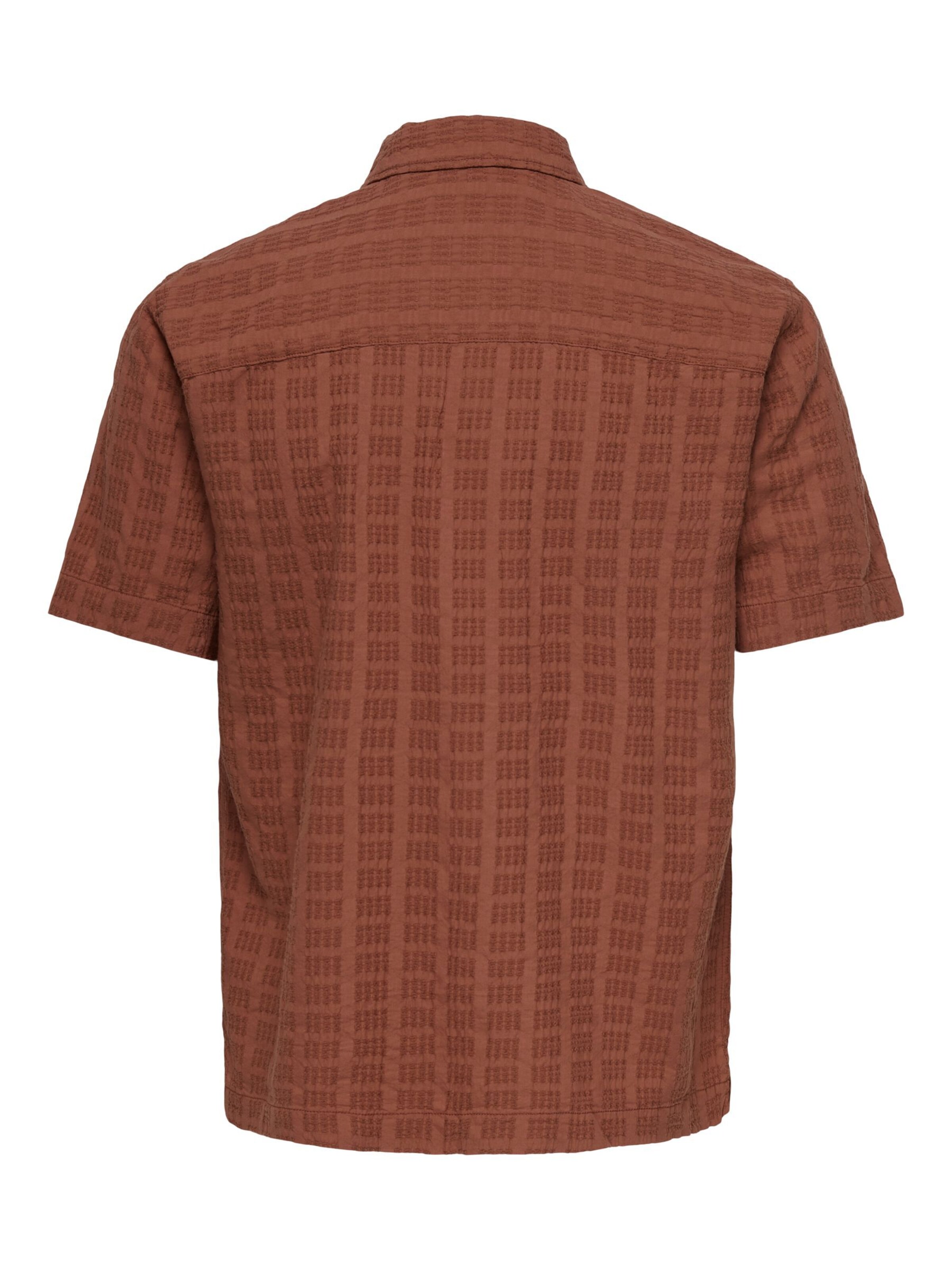 Coupe regular Chemise 'ONSWilson' Only & Sons en marron