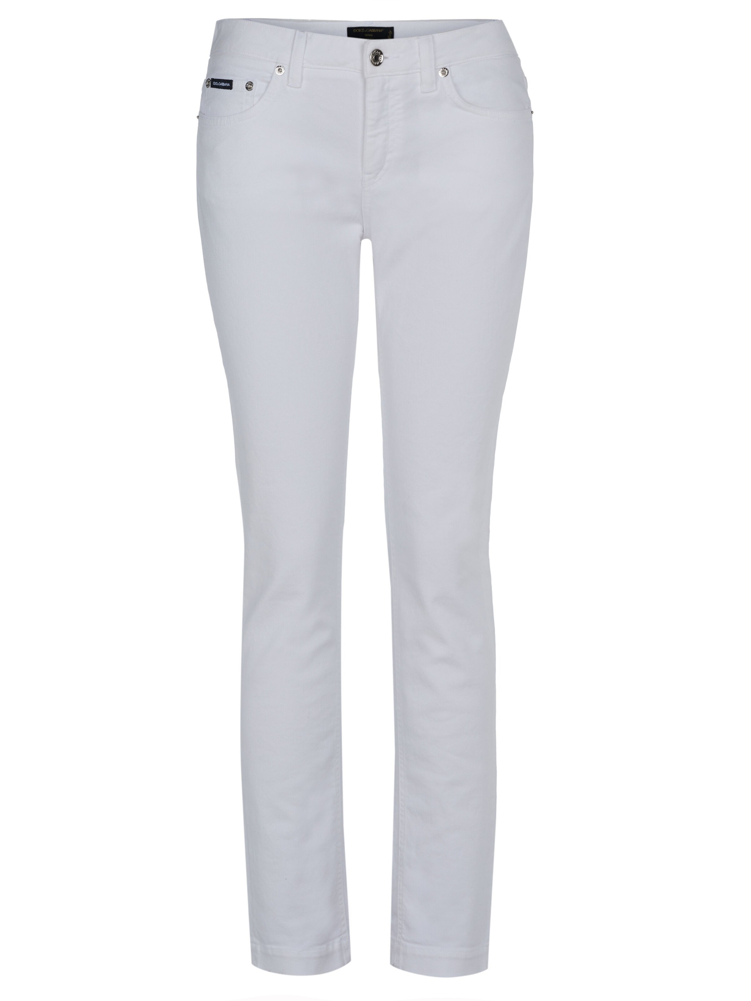 DOLCE & GABBANA Regular Jeans in Weiß: Vorderseite