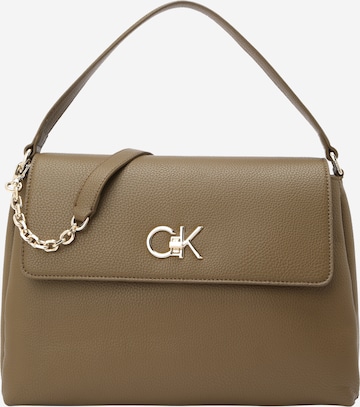 Calvin Klein - Bolso de mano en verde: frente