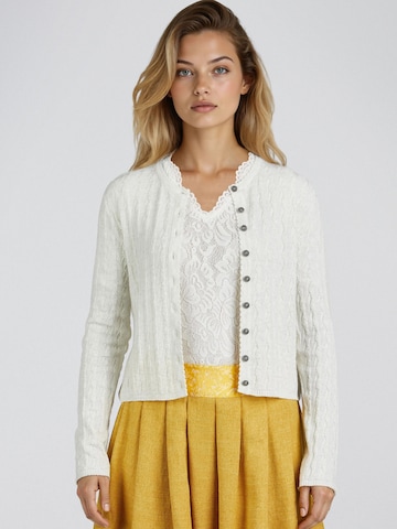 SPIETH & WENSKY Gebreid vest 'Hummeltal' in Wit: voorkant