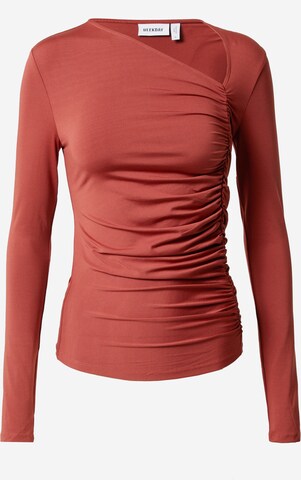 WEEKDAY Shirt 'Isia' in Orange: front