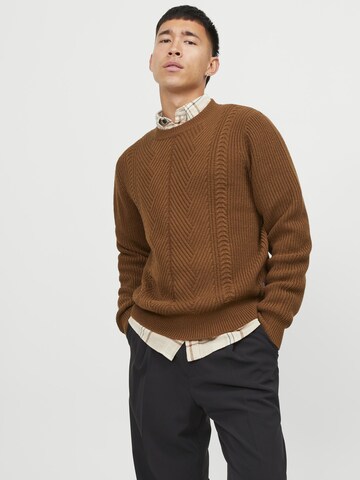 JACK & JONES Pullover 'Carter' in Braun: Vorderseite