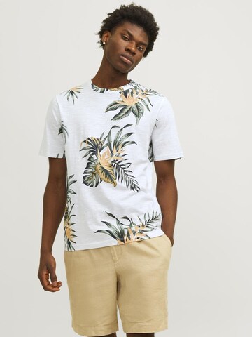 JACK & JONES T-shirt 'Palma' i vit: framsida