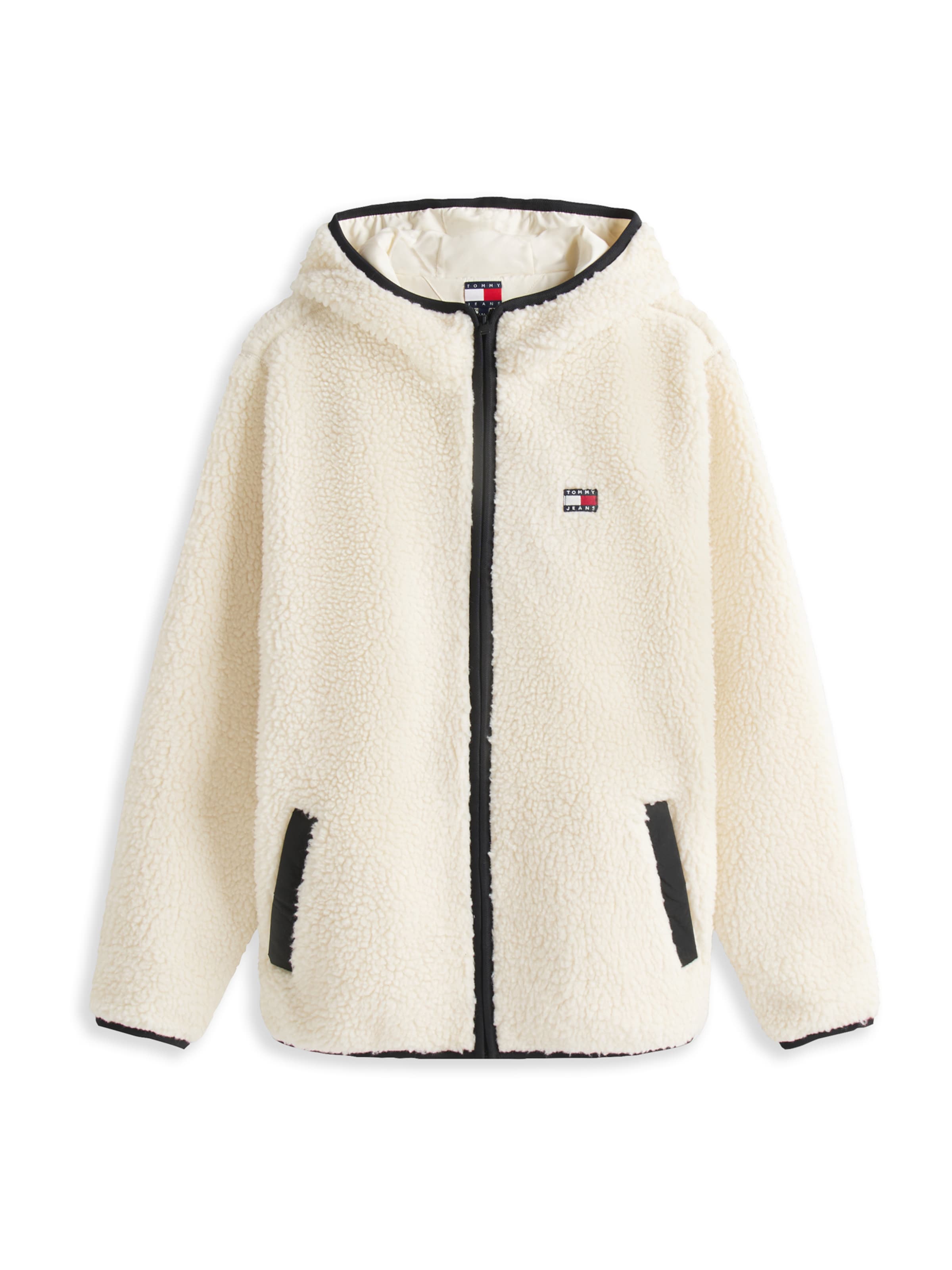 Tommy Jeans - Chaqueta polar en beige: frente