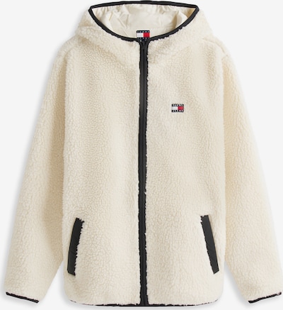 Flisinis džemperis iš Tommy Jeans, spalva – smėlio spalva, Prekių apžvalga