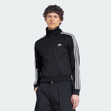 ADIDAS ORIGINALS - Casaco em moletão 'Beckenbauer' em preto: frente