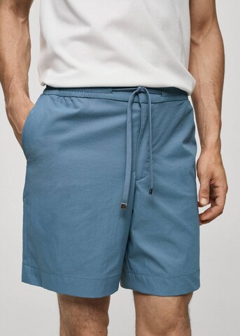 MANGO MAN Slimfit Shorts 'Antibesb' in Blau