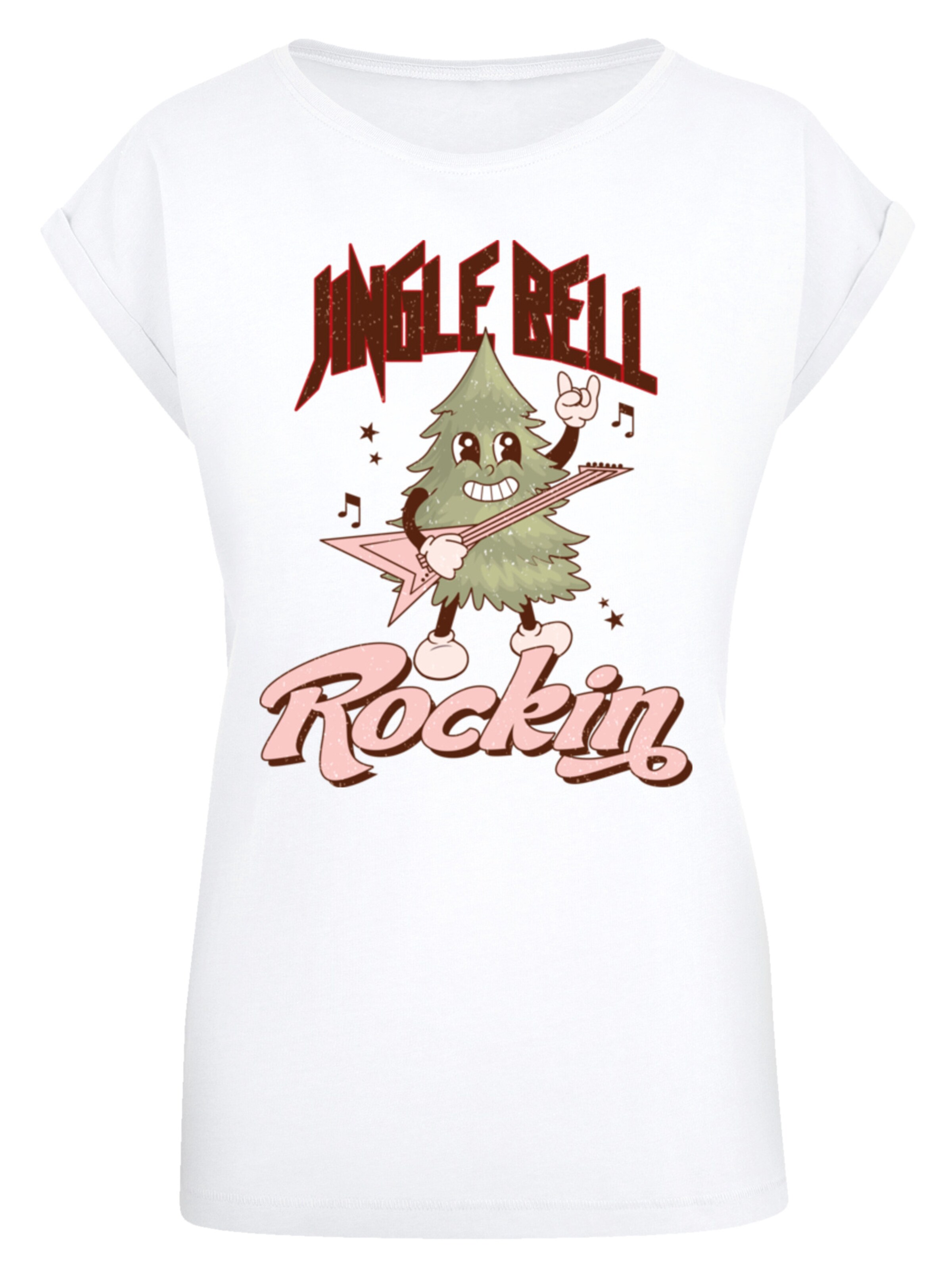 T-shirt 'Jingle Bell Rocking Christmas Tree' F4NT4STIC en blanc : devant