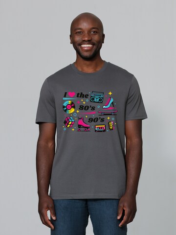 T-Shirt '80s Love' Watapparel en gris : devant