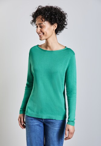 STREET ONE Weicher Strickpullover in Blau: Vorderseite