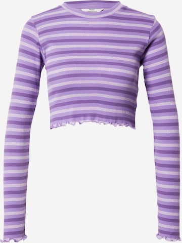 T-shirt MADS NORGAARD COPENHAGEN en violet : devant
