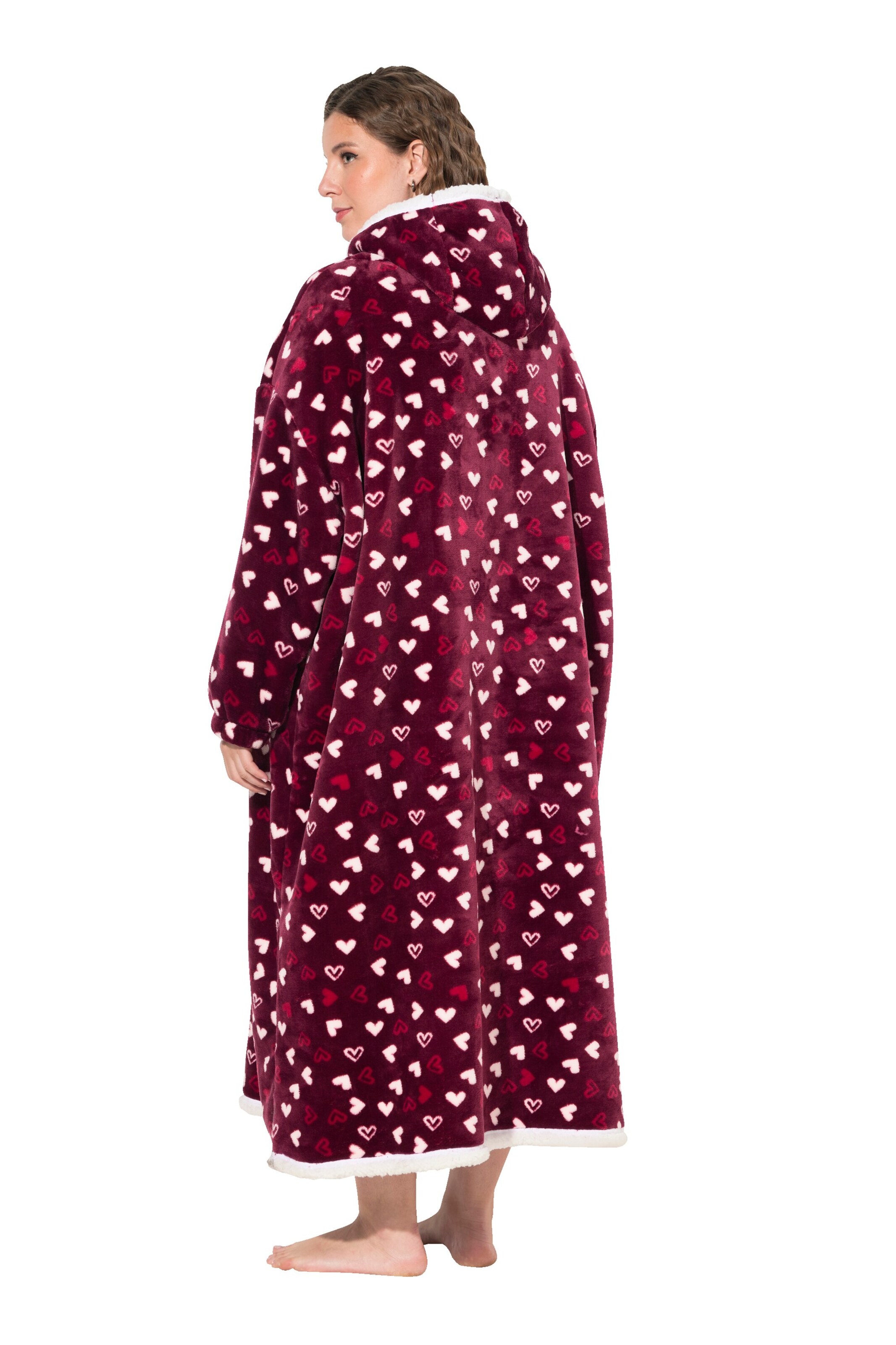 Ulla Popken Badjas lang  in Rood