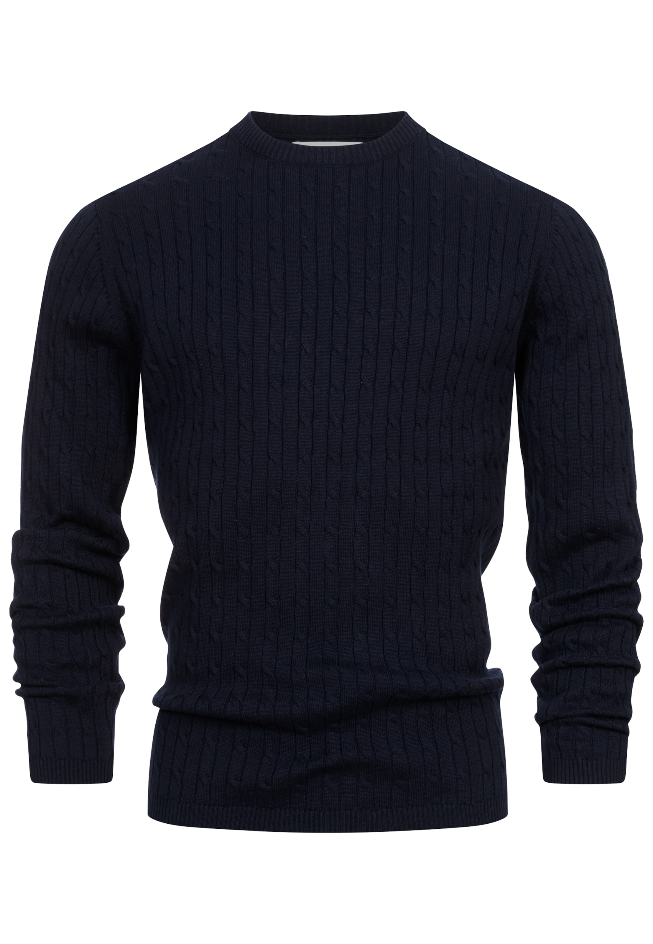 Kronstadt Sweater 'Cable' in Blue: front