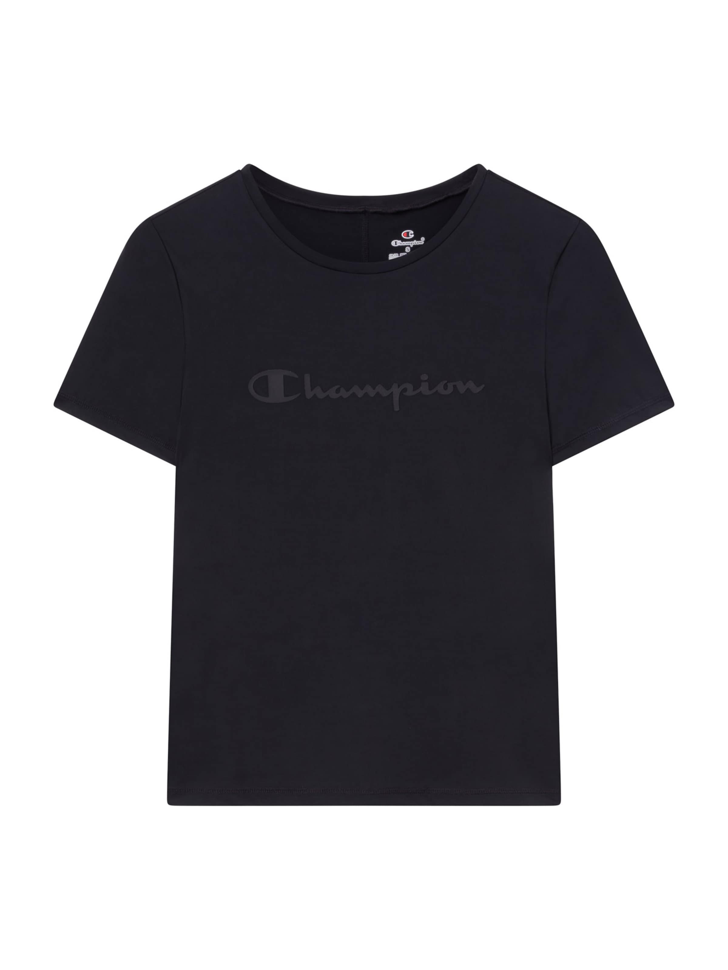 Champion Authentic Athletic Apparel Функционална тениска в черно: отпред