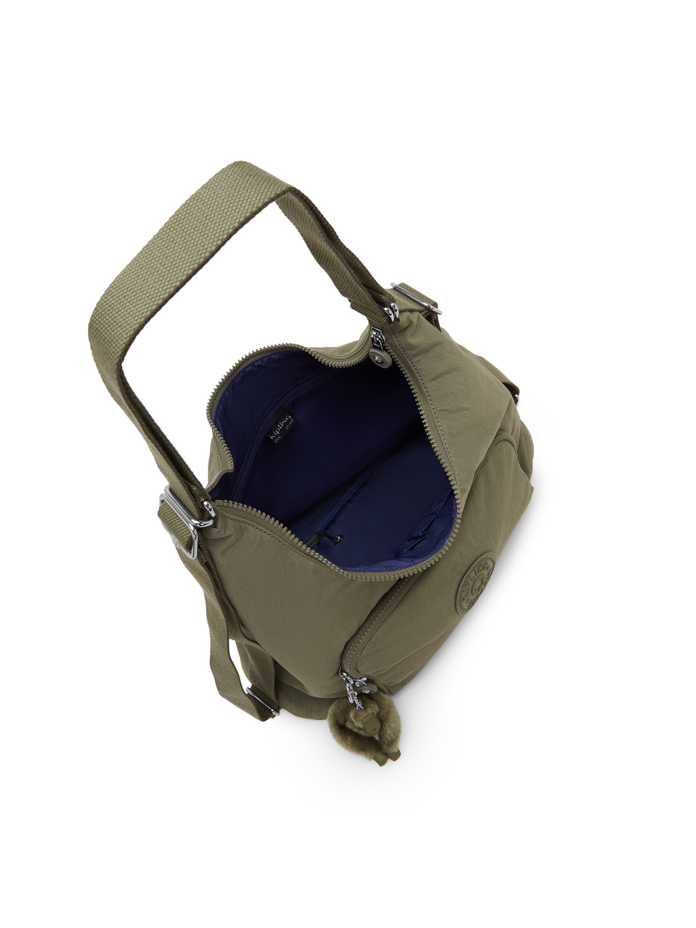 KIPLING - Mala de ombro 'Yenna' em verde