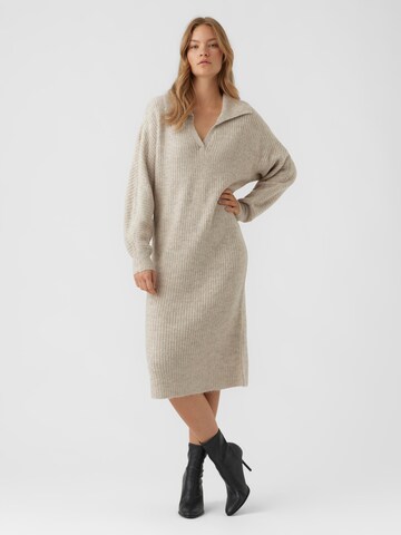 VERO MODA Knitted dress 'Filene' in Beige