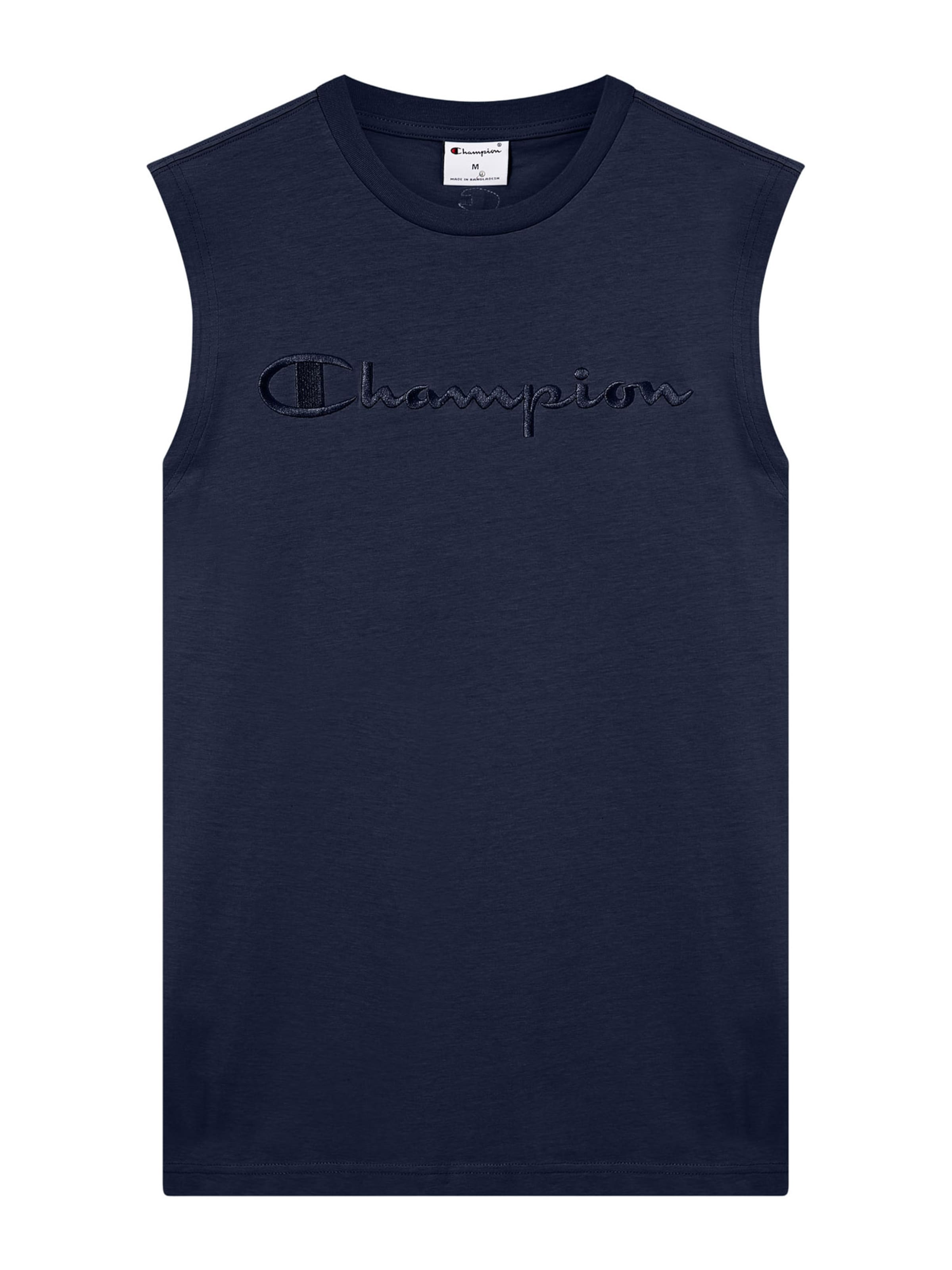 T-Shirt Champion Authentic Athletic Apparel en bleu : devant