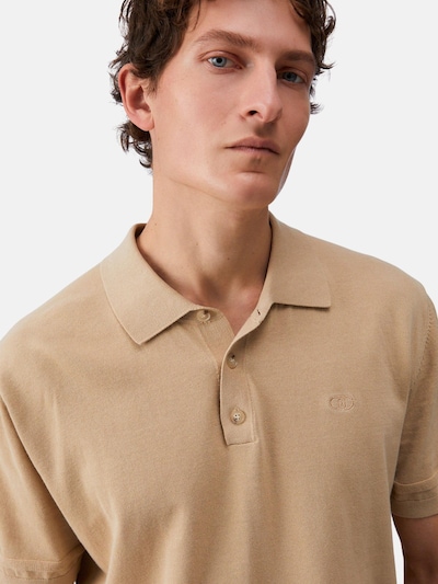 Liu Jo Shirt 'LIU JO UOMO POLO POLOCREPE POLO' in XL in de kleur Beige, Productweergave