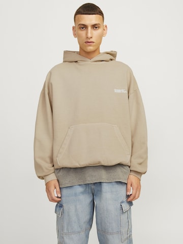 JACK & JONES Sweatshirt in Beige: front