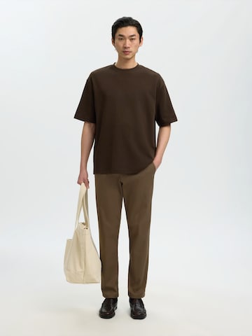 SELECTED Shirt 'SLHOscar' in Brown