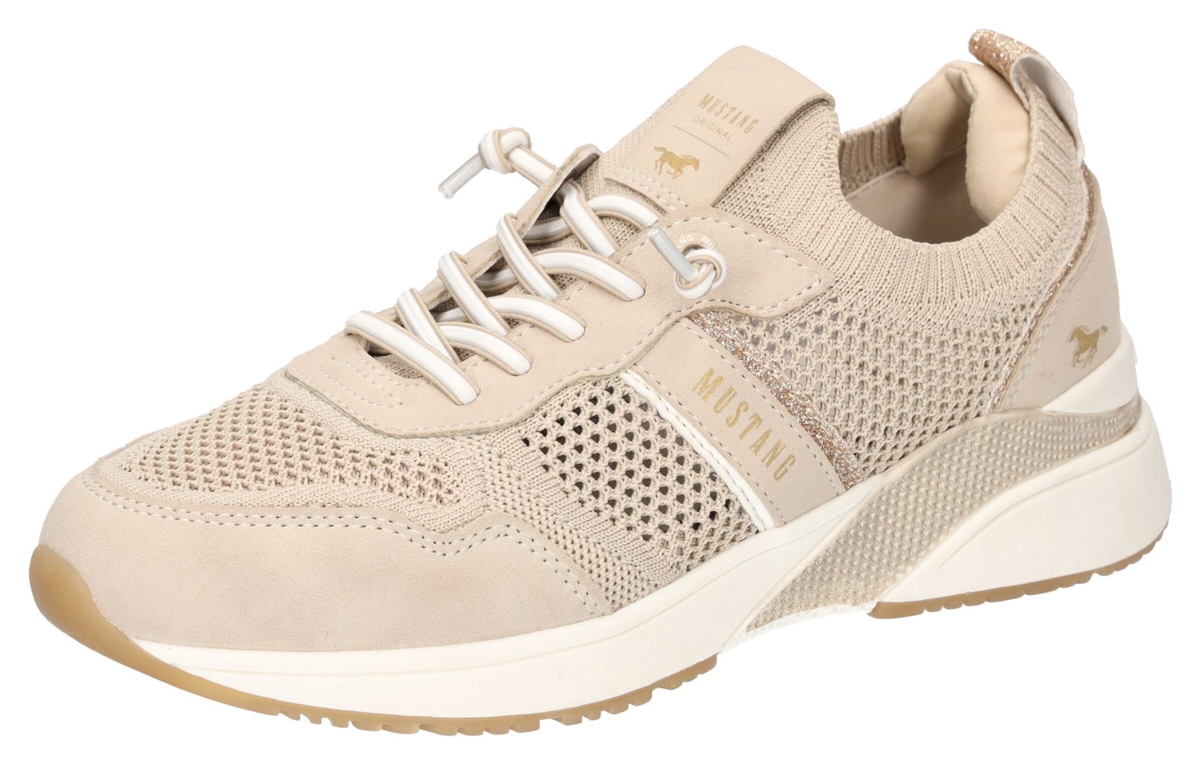 MUSTANG Sneaker in Beige: Vorderseite