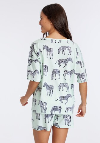 VIVANCE Short Pajama Set 'Dreams' in Green