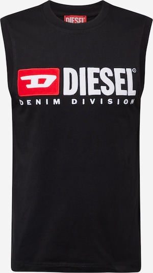 DIESEL Majica 'T-Isco-Div' veličine XS u crvena / crna / bijela, Pregled proizvoda