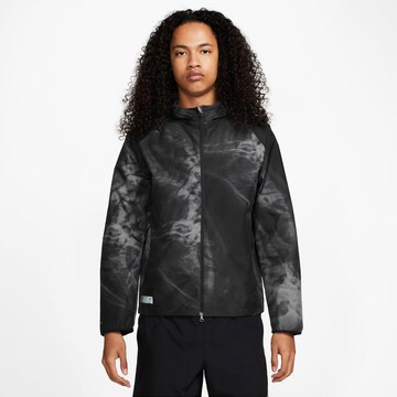 NIKE Athletic Jacket 'Dvn Flash' in Black: front