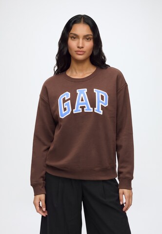 GAP Sweatshirt 'HERITAGE' in Brown: front