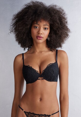 INTIMISSIMI Push-up Bra 'SIMONA QUEEN OF HEARTS' in Black: front
