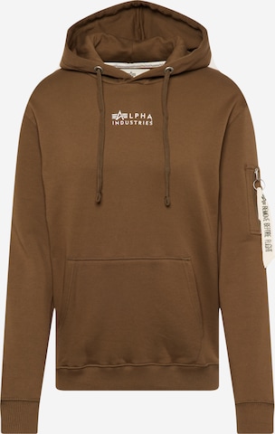 ALPHA INDUSTRIES Sweatshirt in Brown: front