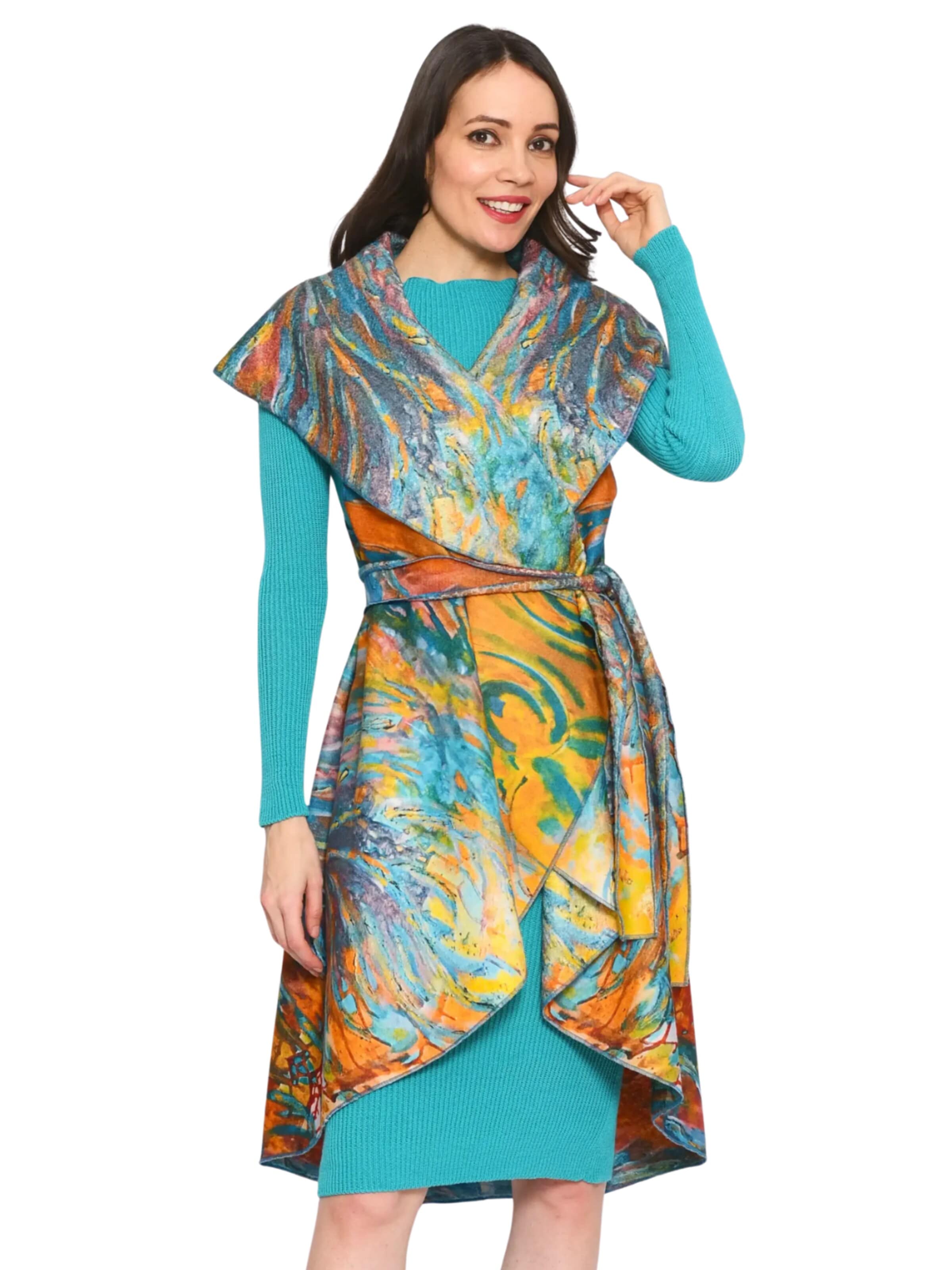 Csillag Zsuzsi Vest 'Dina' in Mixed colours: front