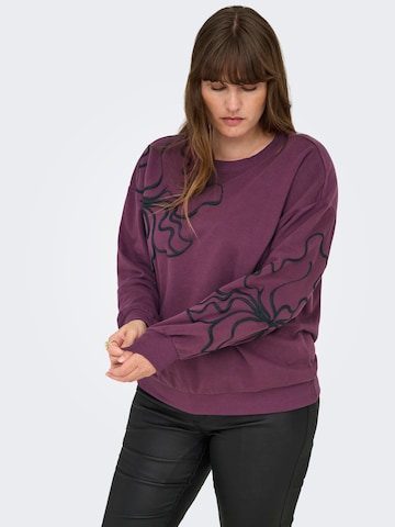 ONLY Carmakoma Sweatshirt 'CARODESSA' i lilla