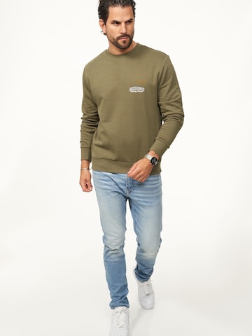 JACK JONES Sweatshirt 'JJINFINITY'‌‌‌‌ in Grün