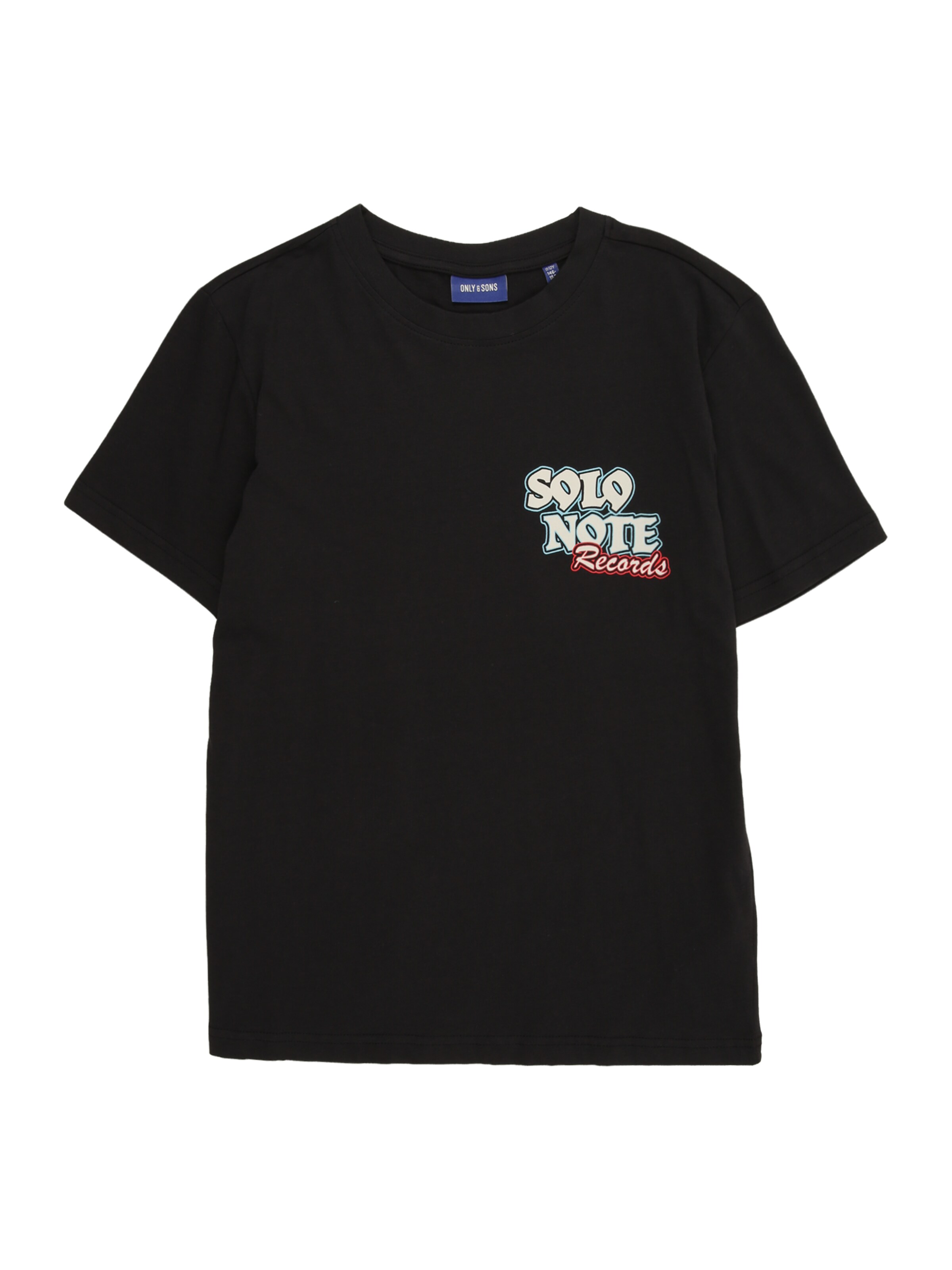 Only & Sons Junior T-shirt 'OSJSOLO' i svart: framsida