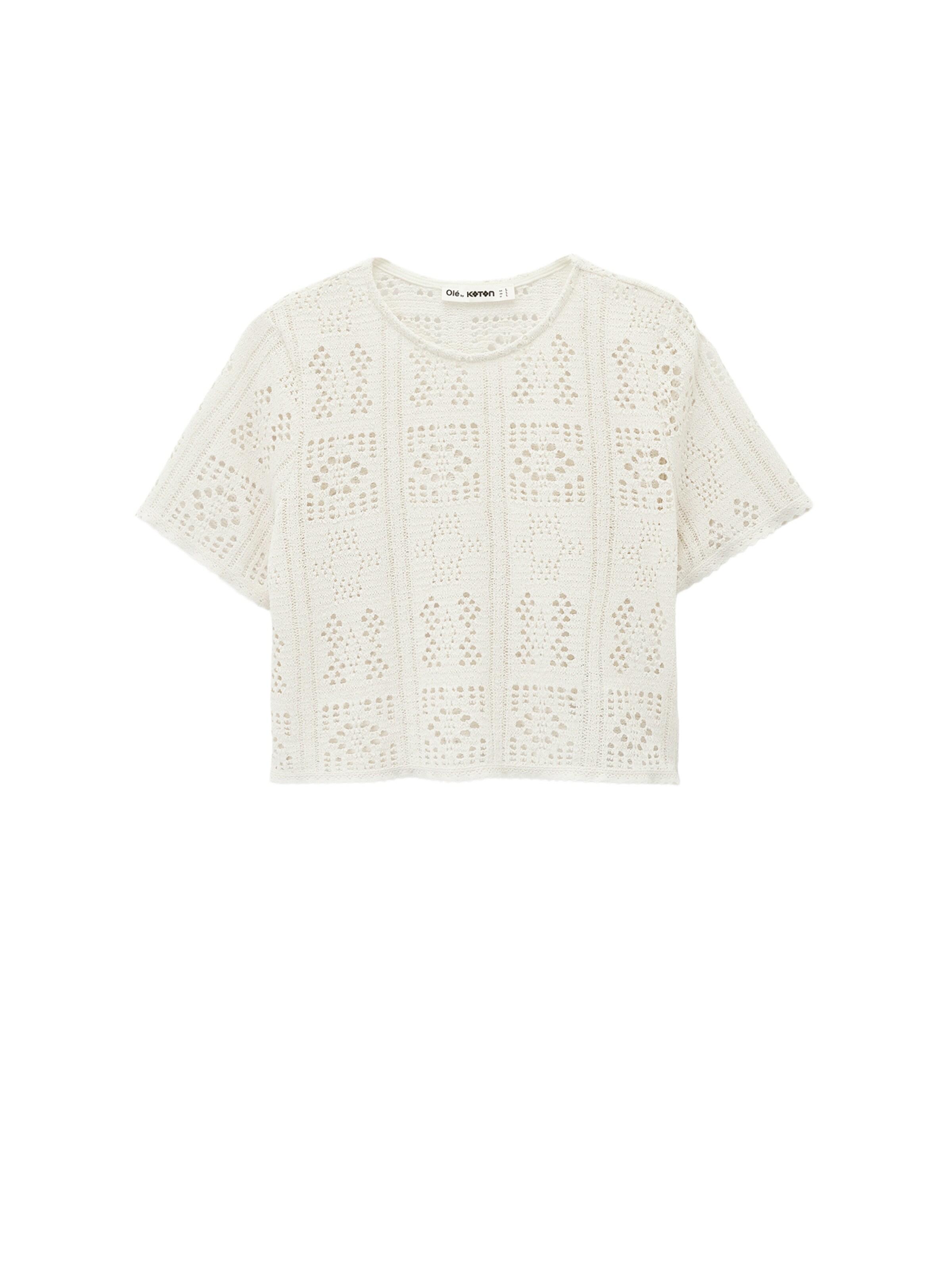 Koton T-Shirt in L in ecru, Produktansicht