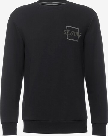 Street One MEN Sweatshirt in Black: front