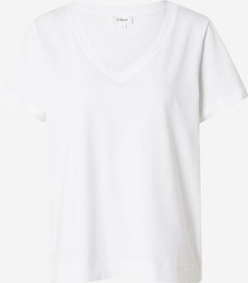 T-shirt s.Oliver en blanc : devant
