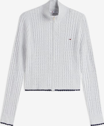 pilka Tommy Jeans Kardiganas: priekis
