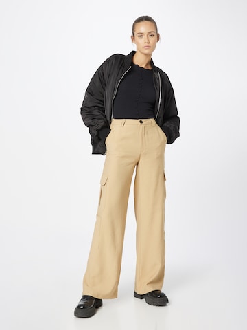 Tally Weijl - Pierna ancha Pantalón cargo en beige