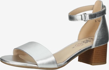 ARA Strap Sandals in Silver: front