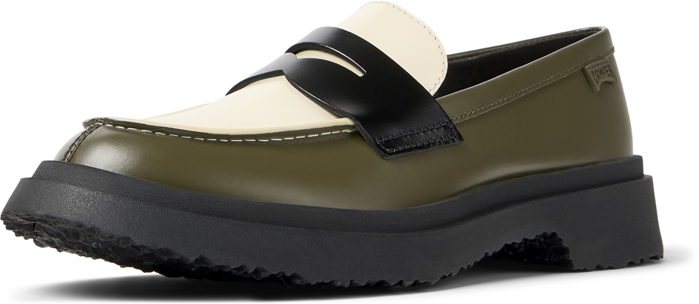 CAMPER Mocassins 'Walden Twins' in Groen: voorkant