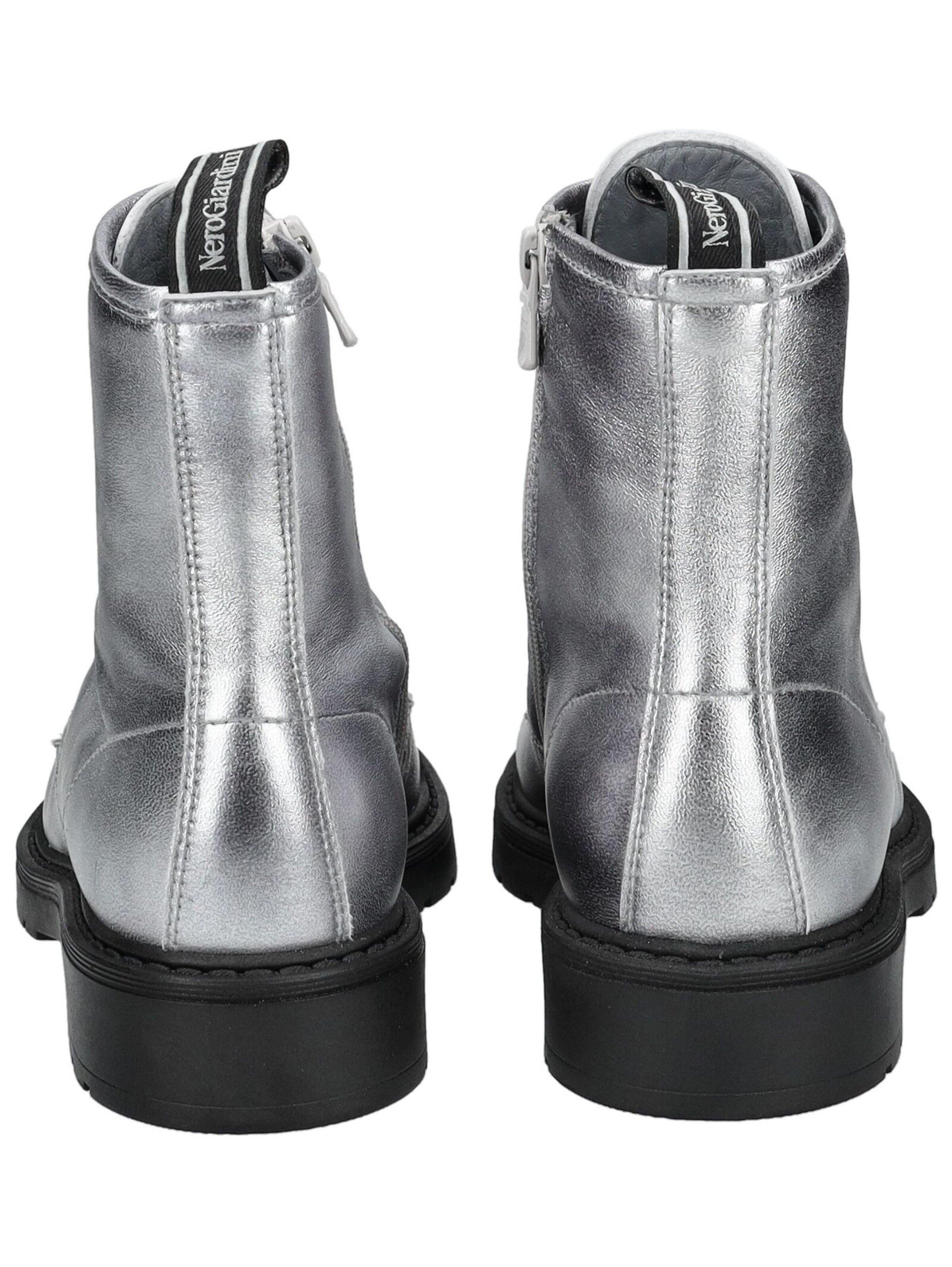 Nero Giardini Lace-up bootie in Silver